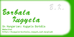 borbala kugyela business card